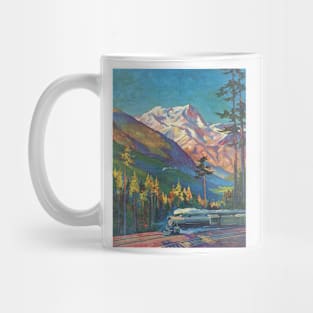 Train & Rainier National Park, Washington State 1920s by Gustav Wilhelm Krollmann Mug